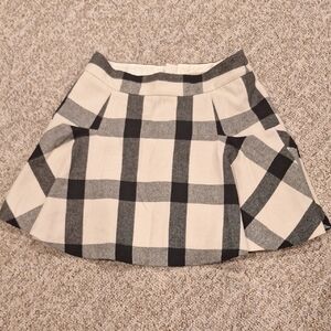 Banana Republic Plaid Flared Short Skirt